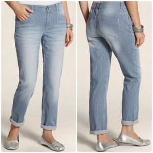 PLATINUM CHICOS RAILROAD STRIPE BOYFRIEND JEANS
